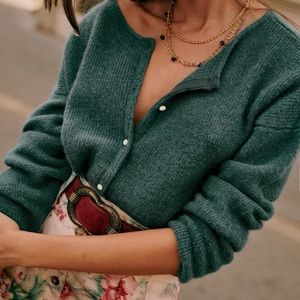 Sezane Gaspard Jumper in Sage Size XS